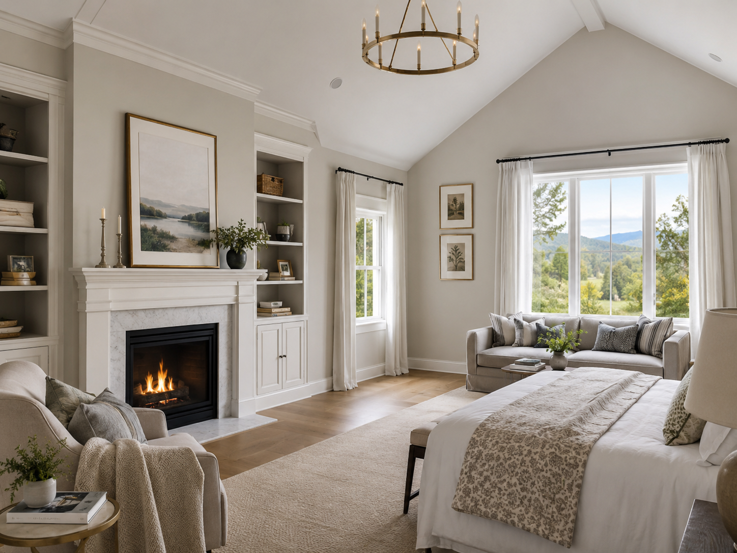 Clean staged living room representing a straightforward durable repaint.